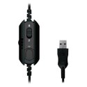 A4tech Bloody G570, słuchawki z mikrofonem, regulacja głośności, czarna, słuchawki, podświetlenie, 7.1. wirtualne typ USB