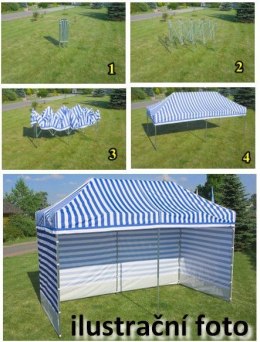 Ogrodowy namiot PROFI STEEL 3 x 4,5 - żółto-biały