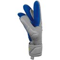 Rękawice bramkarskie Reusch Attrakt Grip Evolution Finger Support Junior szaro-niebieskie 5272820 6006