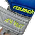 Rękawice bramkarskie Reusch Attrakt Grip Evolution Finger Support Junior szaro-niebieskie 5272820 6006