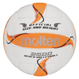 Piłka siatkowa plażowa Molten Beach 2500 biało-pomarańczowa BV2500-FOR