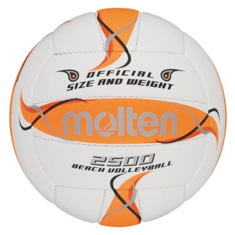 Piłka siatkowa plażowa Molten Beach 2500 biało-pomarańczowa BV2500-FOR