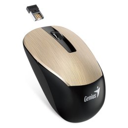 Genius Mysz NX-7015, 1600DPI, 2.4 [GHz], optyczna, 3kl., bezprzewodowa USB, złota, AA