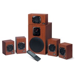 Genius głośniki SW-HF 5.1 4800 v2, 5.1, 125W, brązowe, zdalne sterowanie, kino domowe, 3,5 mm jack, 40Hz~20kHz