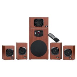 Genius głośniki SW-HF 5.1 4600 v2, 5.1, 120W, brązowe, zdalne sterowanie, kino domowe, 3,5 mm jack, 40Hz~20kHz