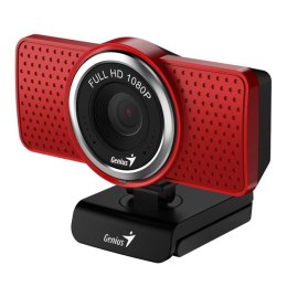 Genius kamera web Full HD ECam 8000, 1920x1080, USB 2.0, czerwona, Windows 7 a vyšší, FULL HD, 30 FPS