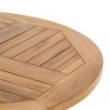 DIVERO okrągły stolik wykonany z drewna tekowego, Ø 80 cm