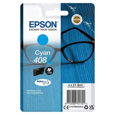 Epson oryginalny ink / tusz C13T09K24010, T09K240, 408L, cyan, 21.6ml, Epson WF-C4810DTWF