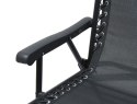 Krzesło ogrodowe składane Trieste - 59 x 95 x 67 cm, czarne