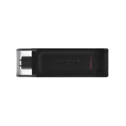 Kingston USB flash disk, USB 3.0 (3.2 Gen 1), 32GB, DataTraveler 70, czarny, DT70/32GB, USB C