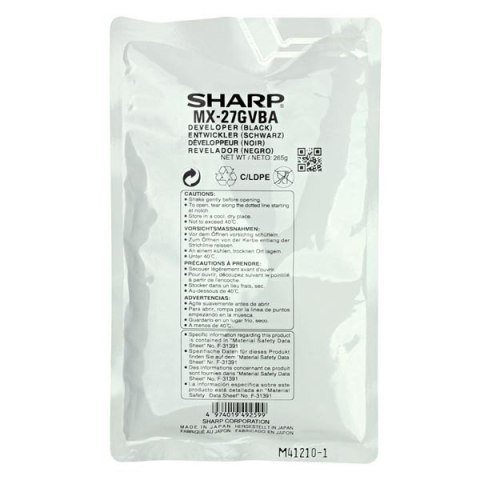 Sharp oryginalny developer MX27GVBA, black, 100000s, Sharp MX-2300N, 2700N, 3500N, 3501N, 4500, 4500N, 4501N