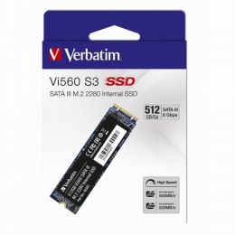 Dysk SSD wewnętrzny Verbatim M.2 SATA III, 512GB, Vi560, 49363, 560 MB/s-R, 520 MB/s-W