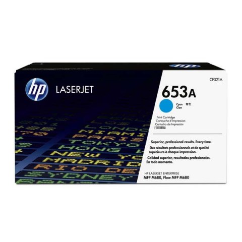 HP oryginalny toner CF321A, cyan, 16500s, HP 653A, HP Color LaserJet Enterprise Flow M680z, M680dn, M680, O