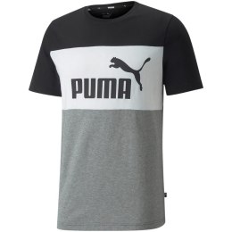 Koszulka męska Puma Essential Colorblock Tee czarno-szara 848770 01