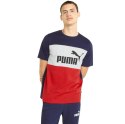 Koszulka męska Puma Essential Colorblock Tee granatowo-czerwona 848770 06