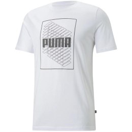 Koszulka męska Puma Wording Graphic biała 671744 02