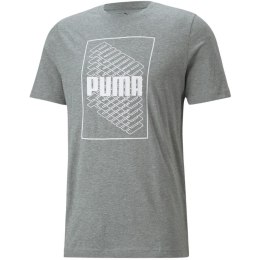 Koszulka męska Puma Wording Graphic szara 671744 03