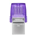 Kingston USB flash disk OTG, USB 3.0 (3.2 Gen 1), 128GB, Data Traveler microDuo3 G2, DTDUO3CG3/128GB, USB A / USB C