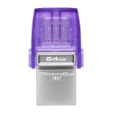 Kingston USB flash disk OTG, USB 3.0 (3.2 Gen 1), 64GB, Data Traveler microDuo3 G2, DTDUO3CG3/64GB, USB A / USB C