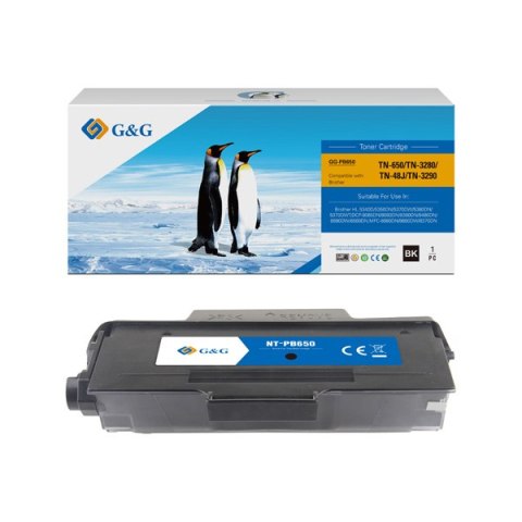 G&G kompatybilny toner z TN3280, black, 8000s, NT-PB650, dla Brother HL-5340D, 5350DN, 5350DNLT, 5380DN, MFC-8370DN, N