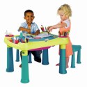 Keter Stolik dziecięcy z dwoma krzesełkami turkusowy/zielony