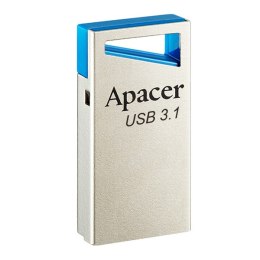 Apacer USB flash disk, USB 3.0 (3.2 Gen 1), 128GB, AH155, srebrny, AP128GAH155U-1, USB A, z oczkiem na brelok