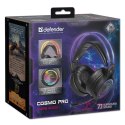 Defender Cosmo Pro RGB, Gaming Headset, słuchawki z mikrofonem, regulacja głośności, czarna, 7.1 (virtual), 50 mm przetworniki t