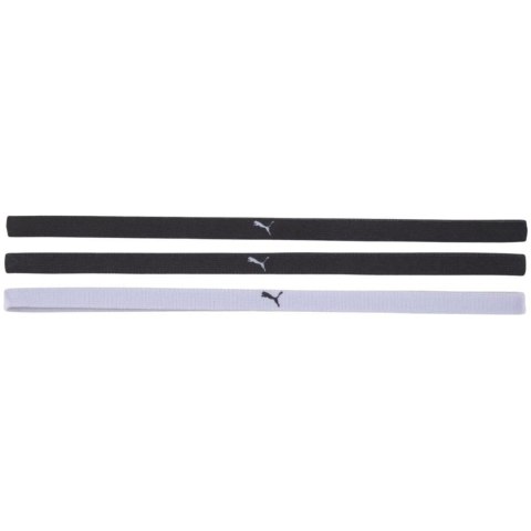 Opaski na głowę Puma Sportbands Pack (3pcs) biała, czarna, czarna 53491 09
