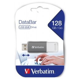 Verbatim USB flash disk, 2.0, 128GB, DataBar, szary, 49456, do archiwizacji danych