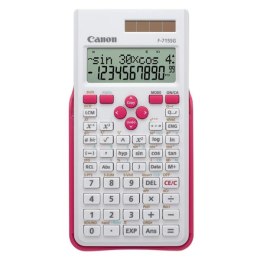 Canon Kalkulator F-715SG, biała, szkolny, 12 cyfr, obudowa z różowym wykończeniem