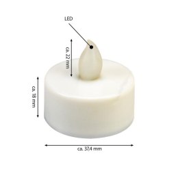 Dekoracyjny zestaw LED - 4 świeczki - biała ciepła