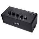 Genius Stereo Switching Box, czarny, 2x RCA, 5x 3,5mm jack