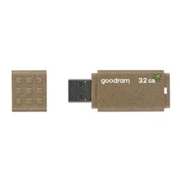Goodram USB flash disk, USB 3.0, 32GB, UME3 ECO FRIENDLY, brązowy, UME3-0320EFR11, USB A, z osłoną