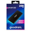 SSD Goodram 2.5", USB 3.2 typ C, 256GB, GB, HX100, SSDPR-HX100-256, 950 MB/s-R, 900 MB/s-W