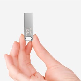 Kioxia USB flash disk, USB 3.0, 128GB, Biwako U366, Biwako U366, srebrny, LU366S128GG4