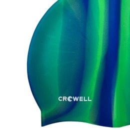 Czepek pływacki silikonowy Crowell Multi Flame niebiesko-zielony kol.12