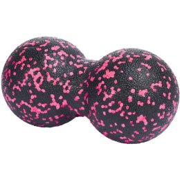 Podwójna piłka do masażu roller crossfit 16x8,5 cm różowa