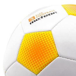 Piłka nożna Meteor FBX 5 biało-pomarańczowa 37003