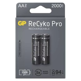 Akumulatorki, AA (HR6), 1.2V, 2000 mAh, GP, kartonik, 2-pack, ReCyko Pro