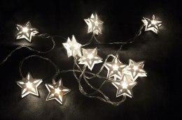 HOLZ Świąteczny dekoracyjny łańcuch - białe gwiazdki, 10 LED