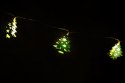 HOLZ Świąteczny dekoracyjny łańcuch - zielone drzewa, 10 LED