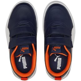 Buty dla dzieci Puma Courtflex v2 V PS granatowo-pomarańczowe 371543 26