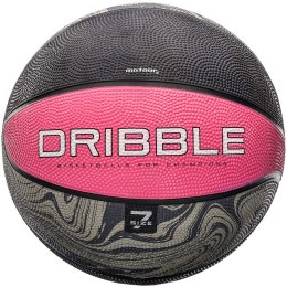 Piłka koszykowa Meteor Dribble szaro-różowa 07092