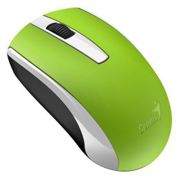 Genius Mysz Eco-8100, 1600DPI, 2.4 [GHz], optyczna, 3kl., bezprzewodowa USB, zielona, wbudowany akumulator