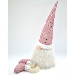 Skrzat dekoracyjny Shiny Santa różowy 23 + 14 cm