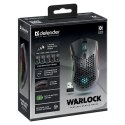 Defender Mysz Warlock GM-709L, 2400DPI, 2.4 [GHz], optyczna, 7kl., bezprzewodowa, czarna, 1 szt AA