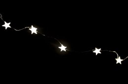Łańcuch dekoracyjny, świąteczny - gwiazdy - 20 LED ciepły biały