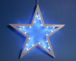 Świąteczna wisząca gwiazdka - 25,5 cm, 20 LED, zimna biel