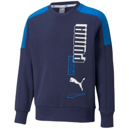 Bluza dla dzieci Puma Alpha Crew FL B granatowa 589266 06