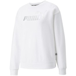 Bluza damska Puma ESS+ Metallic Logo Crew TR biała 848304 02